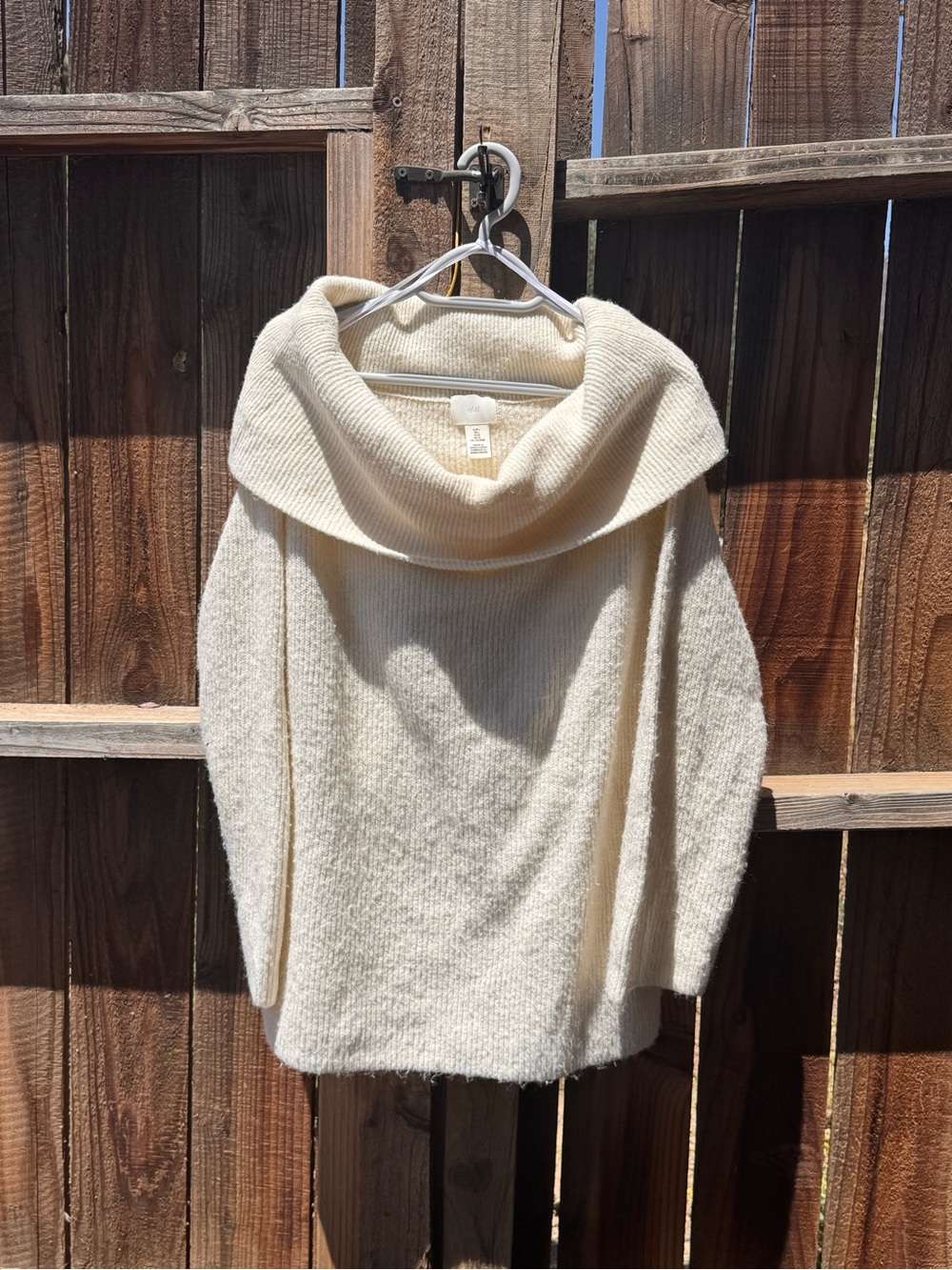 H&M Cream Cowl Neck Sweater